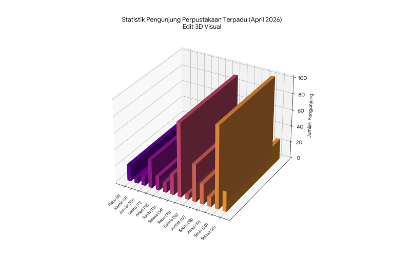 STATISTIK PENGUNJUNG PERPUSTAKAAN BULAN APRIL 2026
