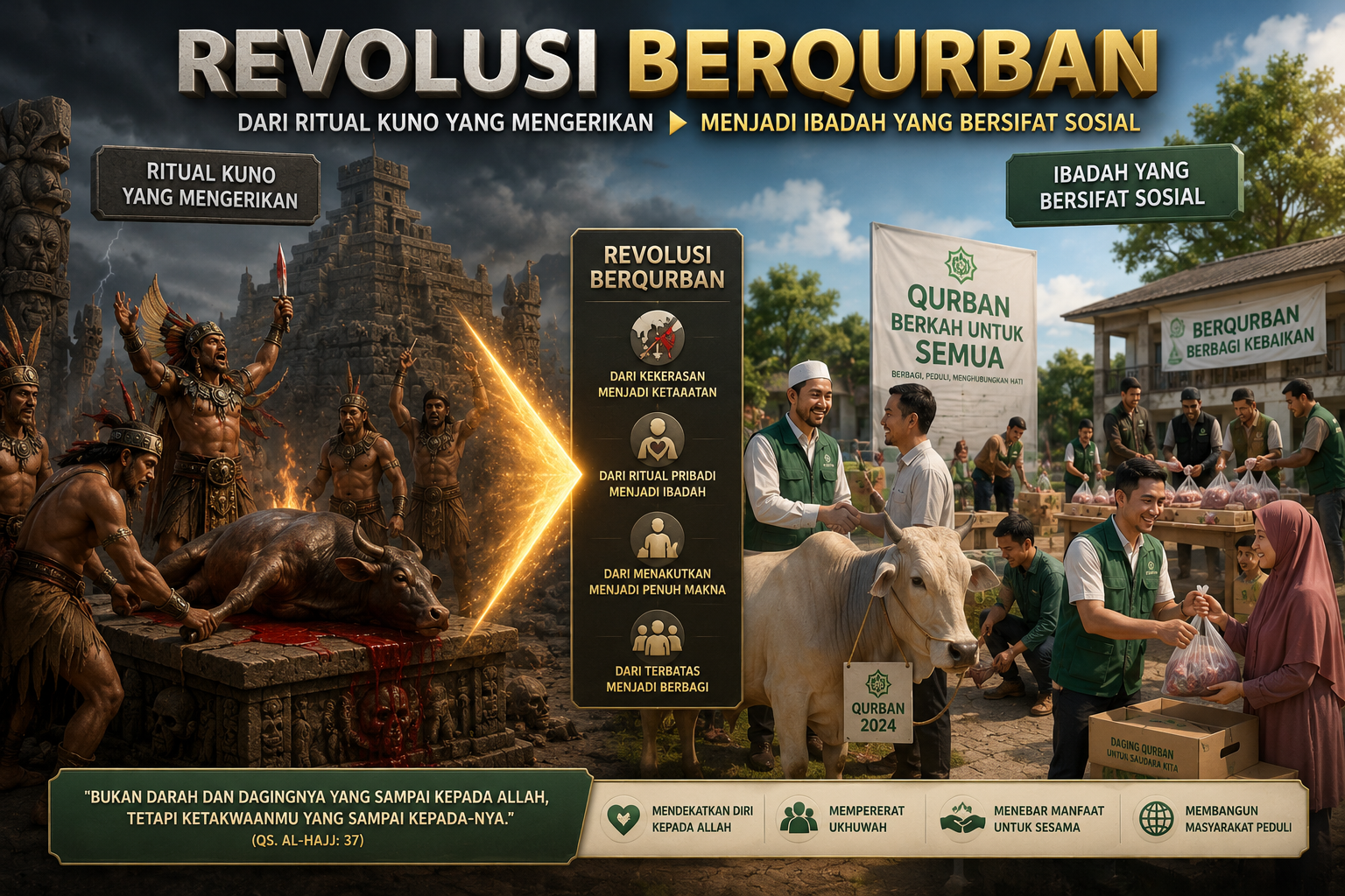 Revolusi Udhiyyah: Dari Ritual Kuno yang Mengerikan Menjadi Ibadah yang Bersifat Sosial