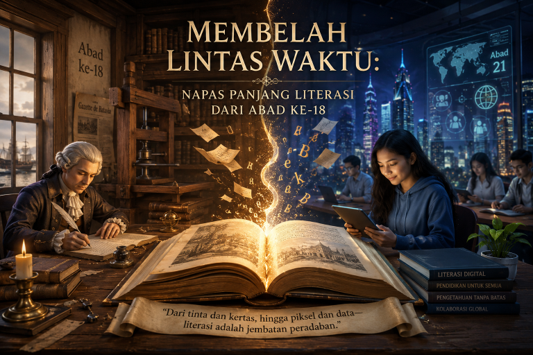 Membelah Lintas Waktu:                                                                                                                                                               Napas Panjang Literasi dari Abad ke-18